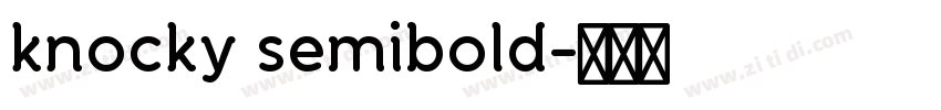 knocky semibold字体转换